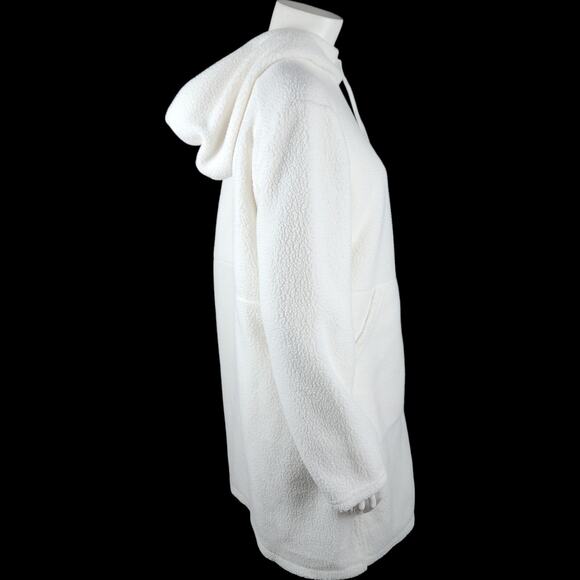 Muk Luk Teddy Bear Sherpa Lounger with Hood White Large NWT - Picture 15 of 15